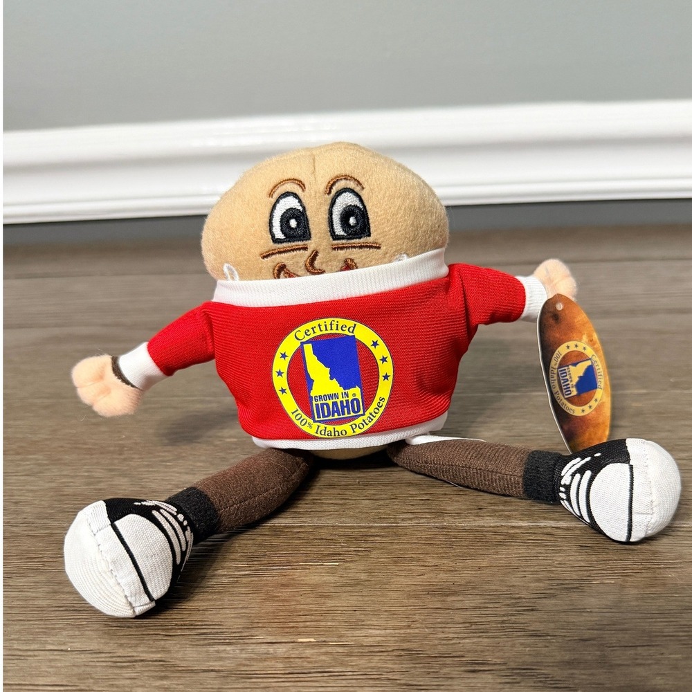Spuddy Buddy Idaho‎ Potato Mascot Plush 2024 Edition Red Jersey Advertising Toy